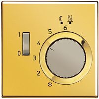 Лицевая панель Jung LS990 metal для терморегулятора золото картинка